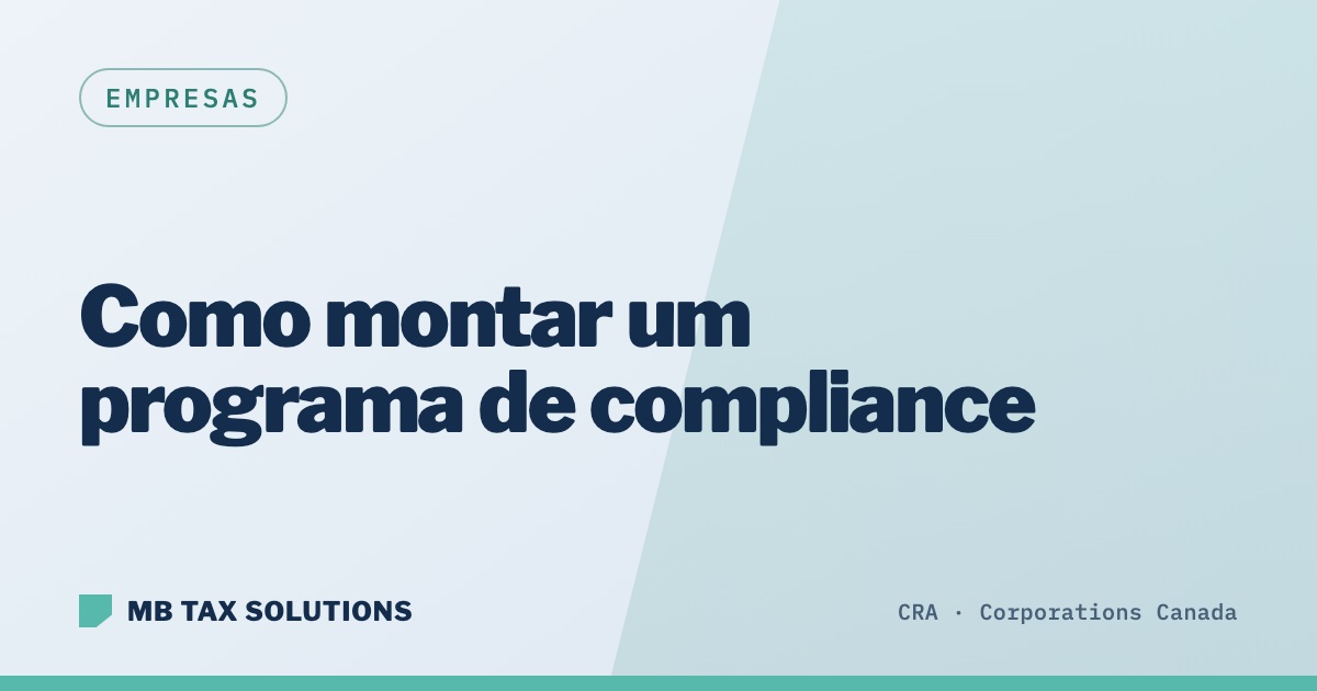 Como montar um programa de compliance, guia da MB Tax Solutions
